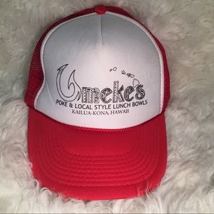 Red Hawaii trucker hat